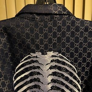 Bravest Studios Jacquard Print Mens Workwear Jacket Size L (Navy)